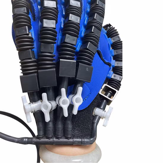 Equipamento de fisioterapia para pacientes com acidente vascular cerebral, máquina de exercício de dedo, luva robô de reabilitação manual